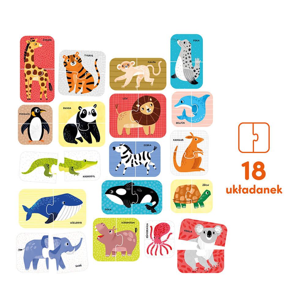 Puzzle dla dziecka zwierzątka pierwsza układanka czuczu