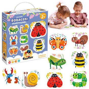 CzuCzu Puzzle Robaczki czworaczki – pierwsze kilkuelementowe puzzle 2+