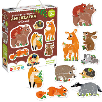 CzuCzu Puzzle progresywne Zwierzątka w lesie – rozwój i zabawa od 2 lat