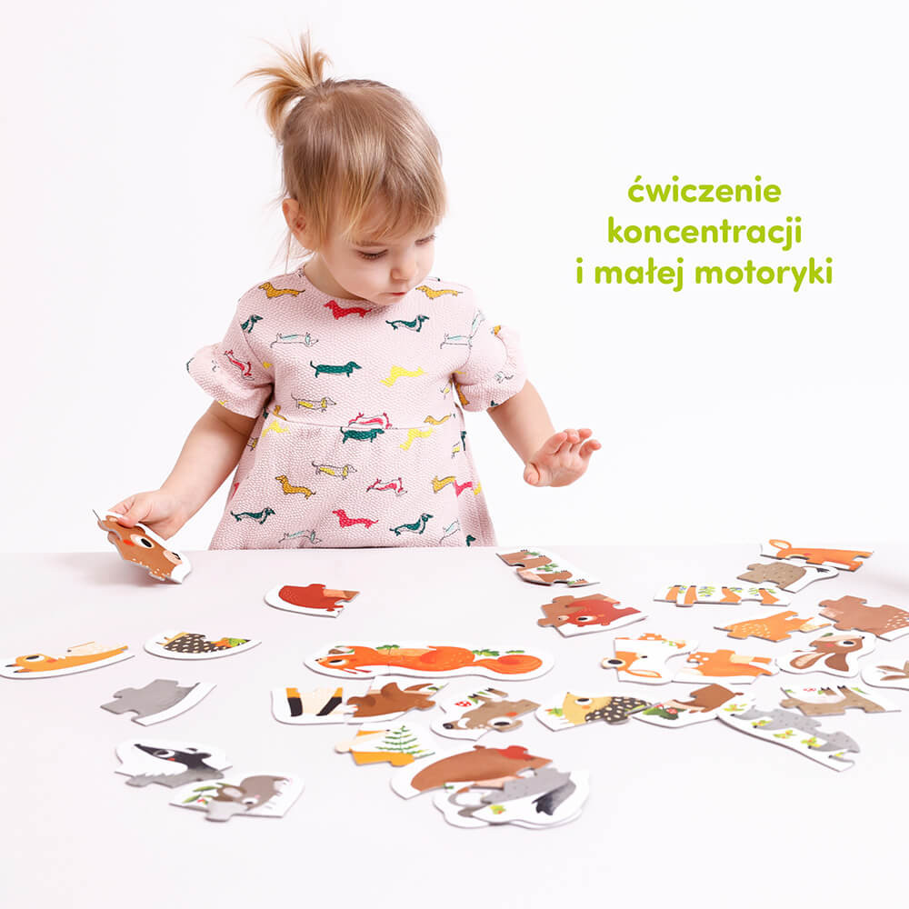 Puzzle progresywne zwierzątka w lesie Czuczu 