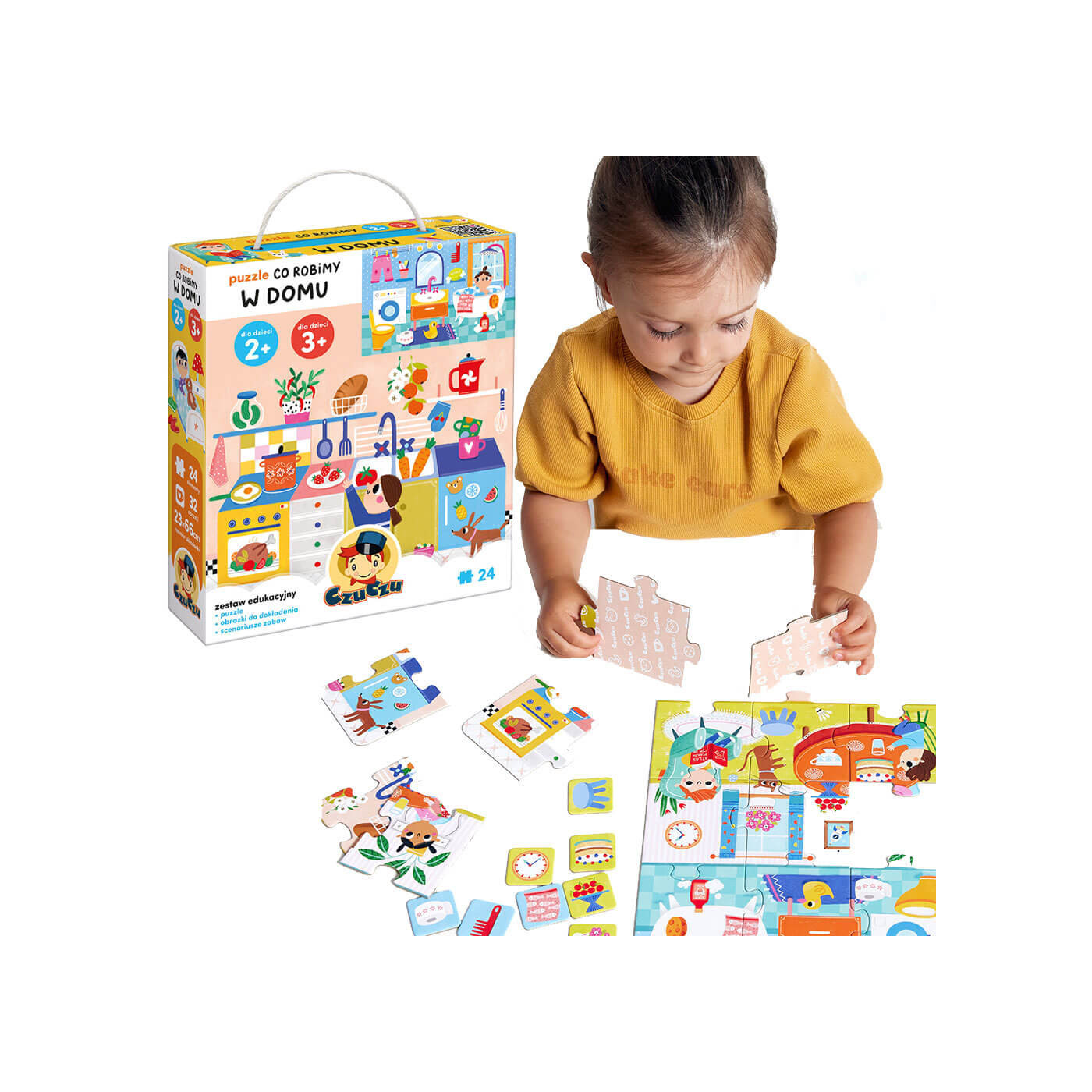Puzzle „Co robimy w domu” CzuCzu – dwuelementowe układanki dla malucha