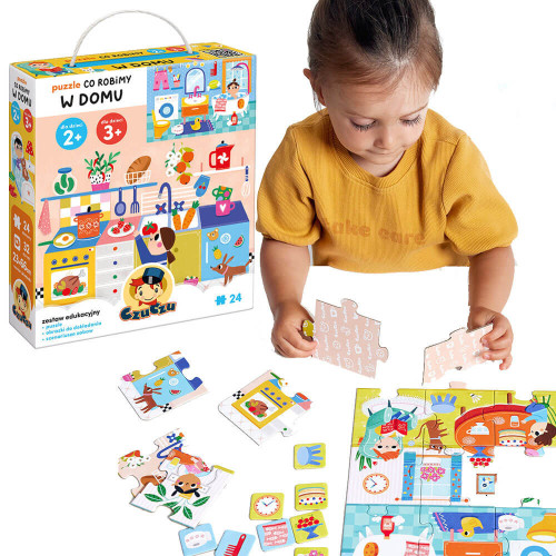 Puzzle „Co robimy w domu” CzuCzu – dwuelementowe układanki dla malucha