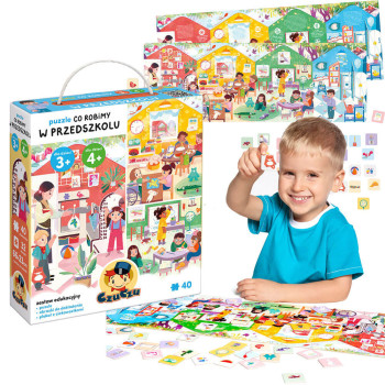 Puzzle Co robimy w przedszkolu CzuCzu – duża układanka edukacyjna 3+