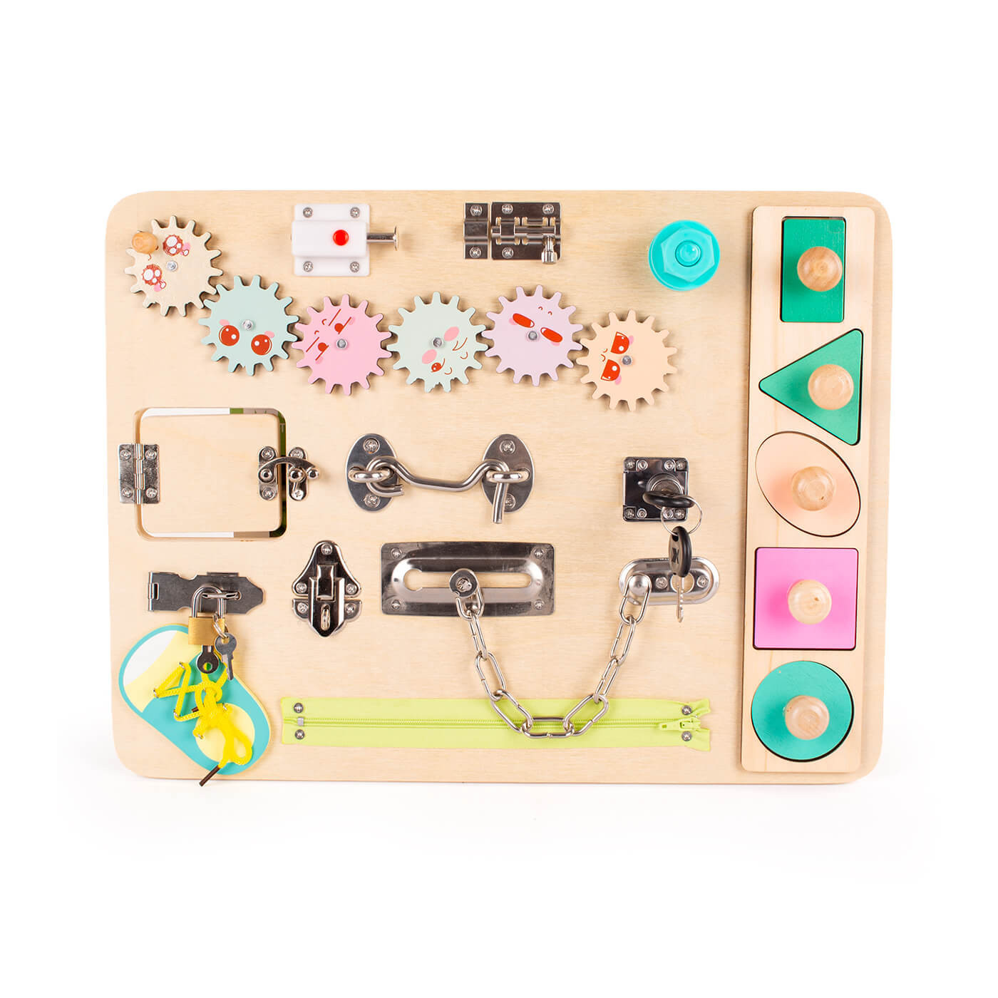 Tablica manipulacyjna dla dzieci motoryczna zabawka dla malucha 18m+ mała motoryka