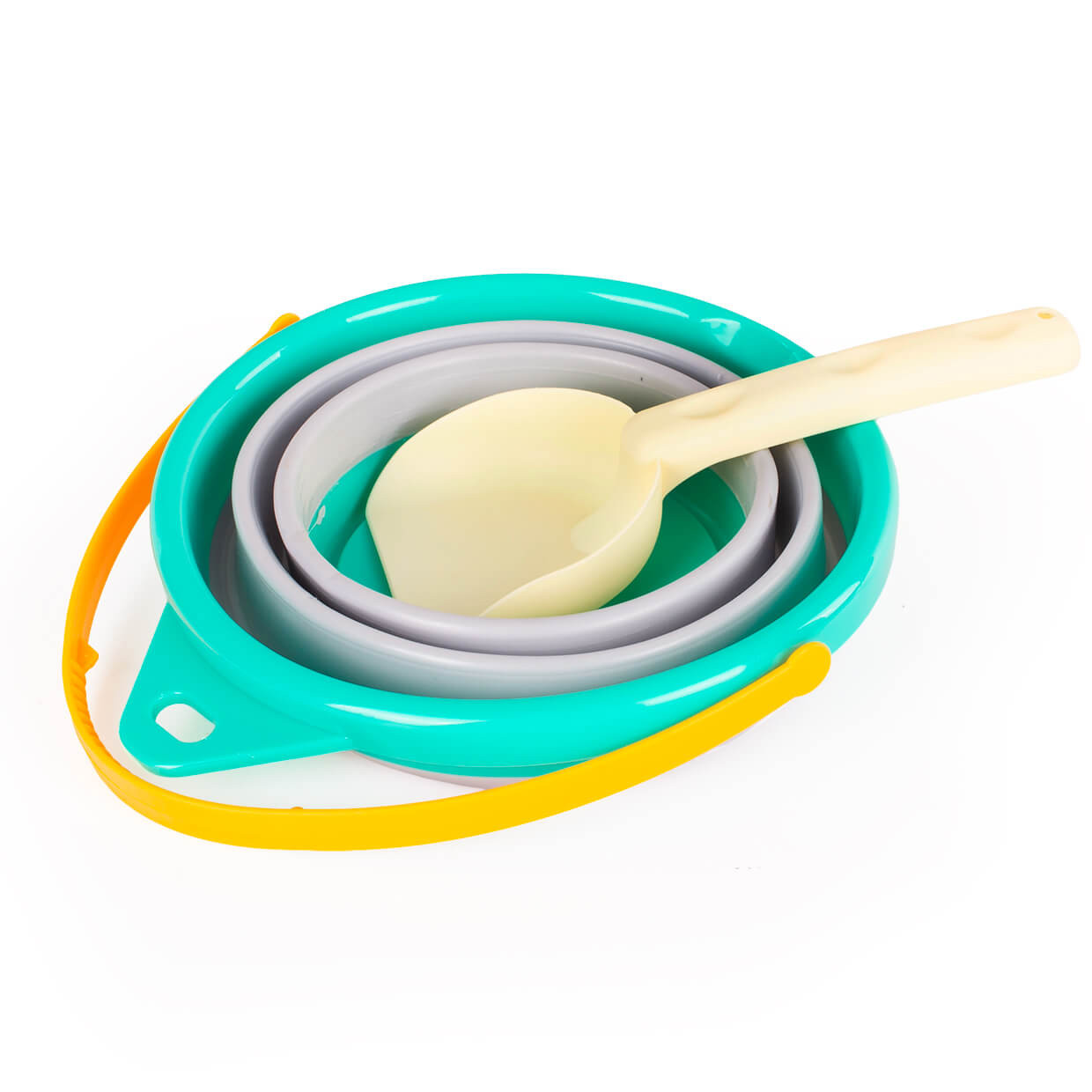 Wiaderko składane  zestaw do piasku z łopatką