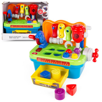 Warsztat  z narzędziami dla malucha, zabawka interaktywna, sorter 18m+
