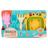 Zestaw zabawek do piasku składane wiaderko do piasku + łopatki i grabki