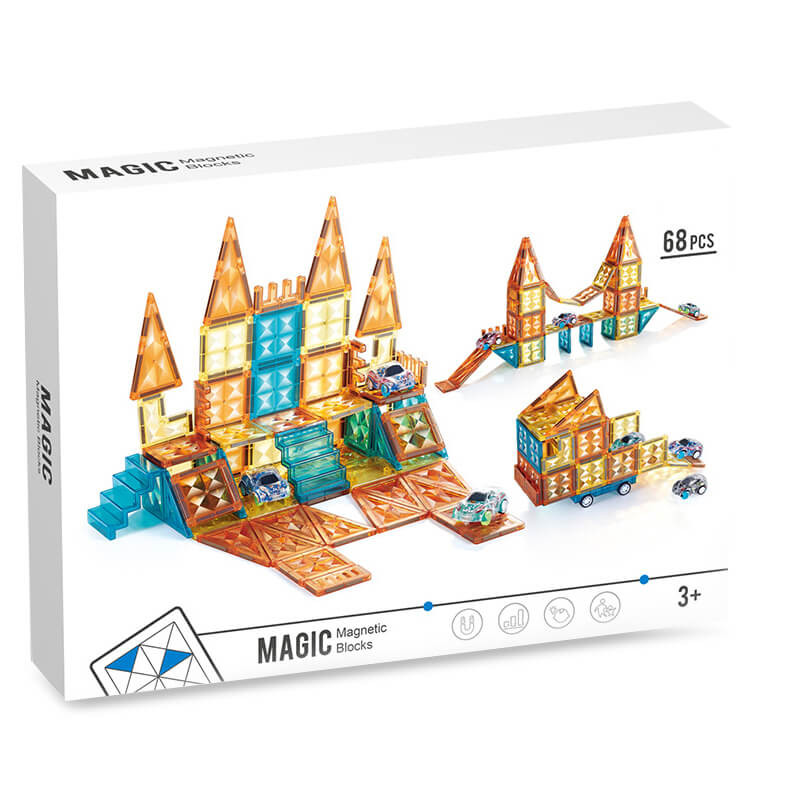 Zestaw klocków magnetycznych dla dzieci opakowanie 