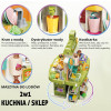 Kuchnia, Supermarket sklep dla dzieci 2w1 + akcesoria 83 el. dźwięki