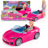 Lalka z samochodem, lalka w kabriolecie modna lalka + auto 3+