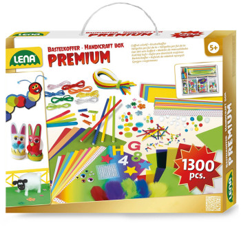 Duży zestaw kreatywny dla dzieci, rękodzieło, wycinanki, prace ręczne 1300 el. +5 lat