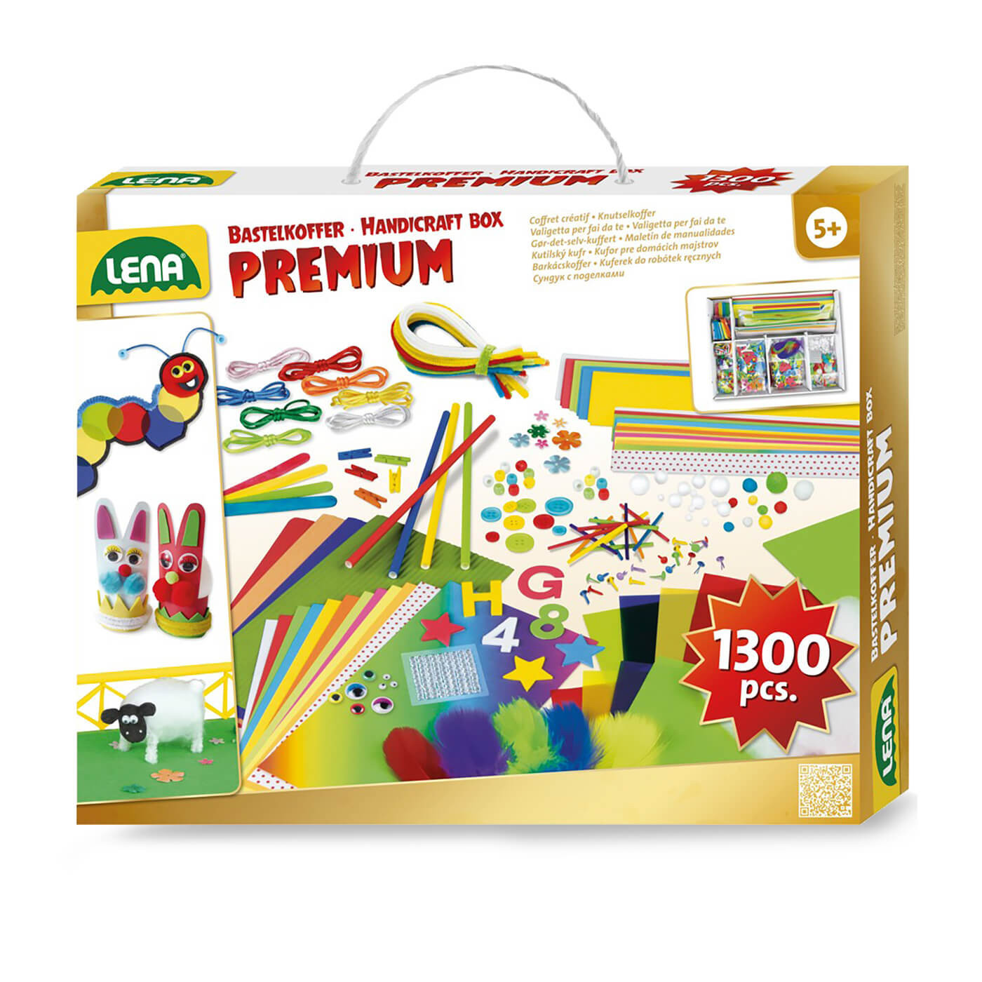 Duży zestaw kreatywny dla dzieci, rękodzieło, wycinanki, prace ręczne 1300 el. +5 lat