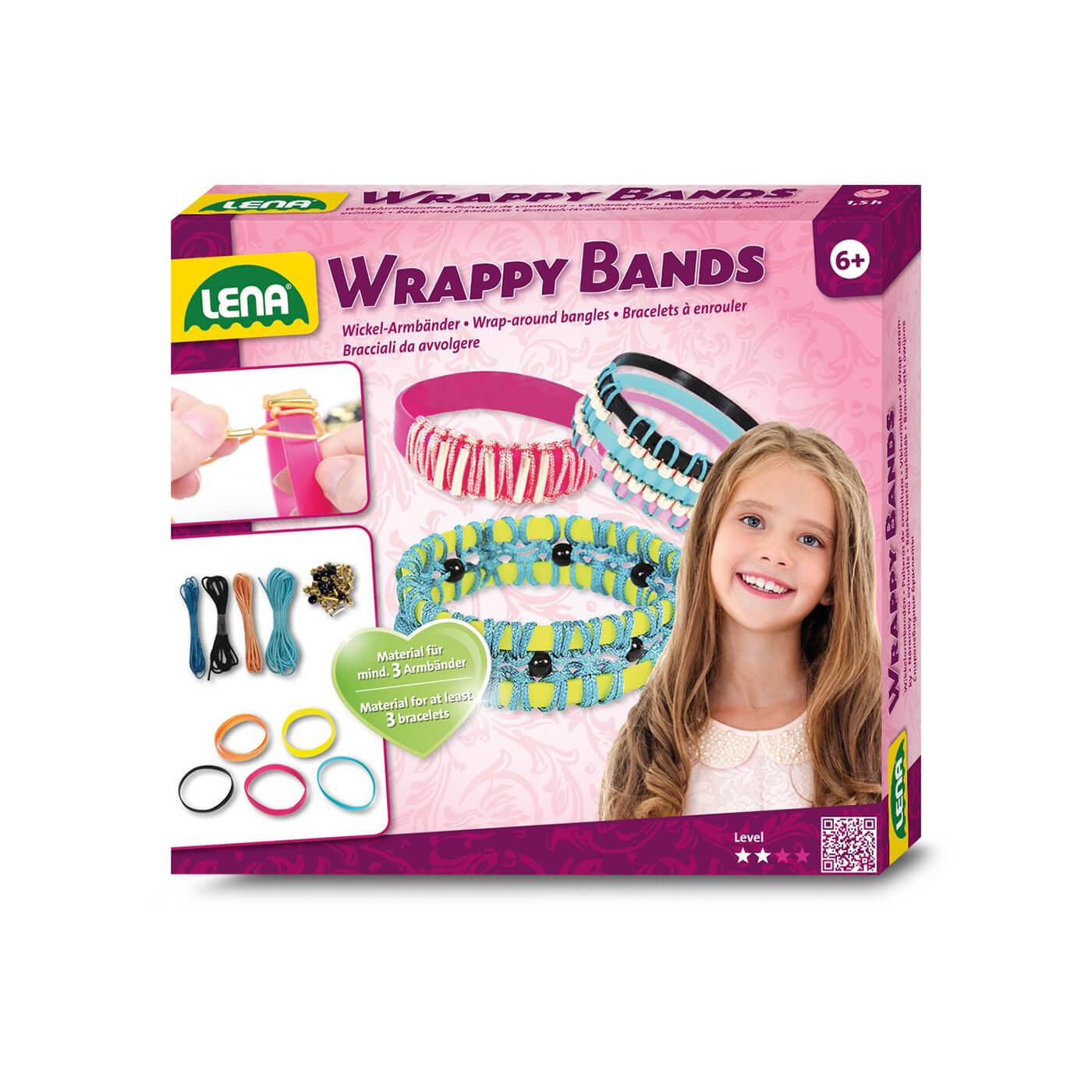 Zestaw do robienia bransoletek dla dzieci LENA zestaw dla dziewczynki 6+