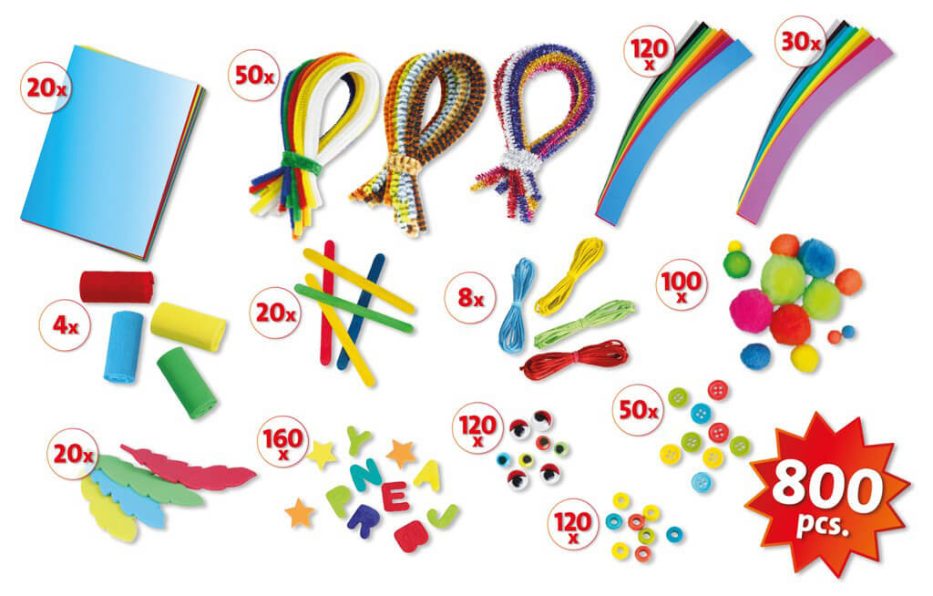 Zestaw akcesoriów do tworzenia kreatywnego dla dzieci