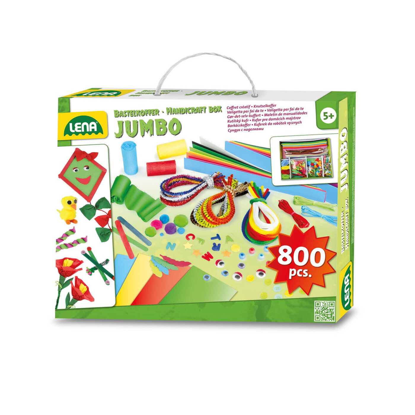 Zestaw kreatywny dla dzieci, rękodzieło, prace ręczne 800 el. +5 lat