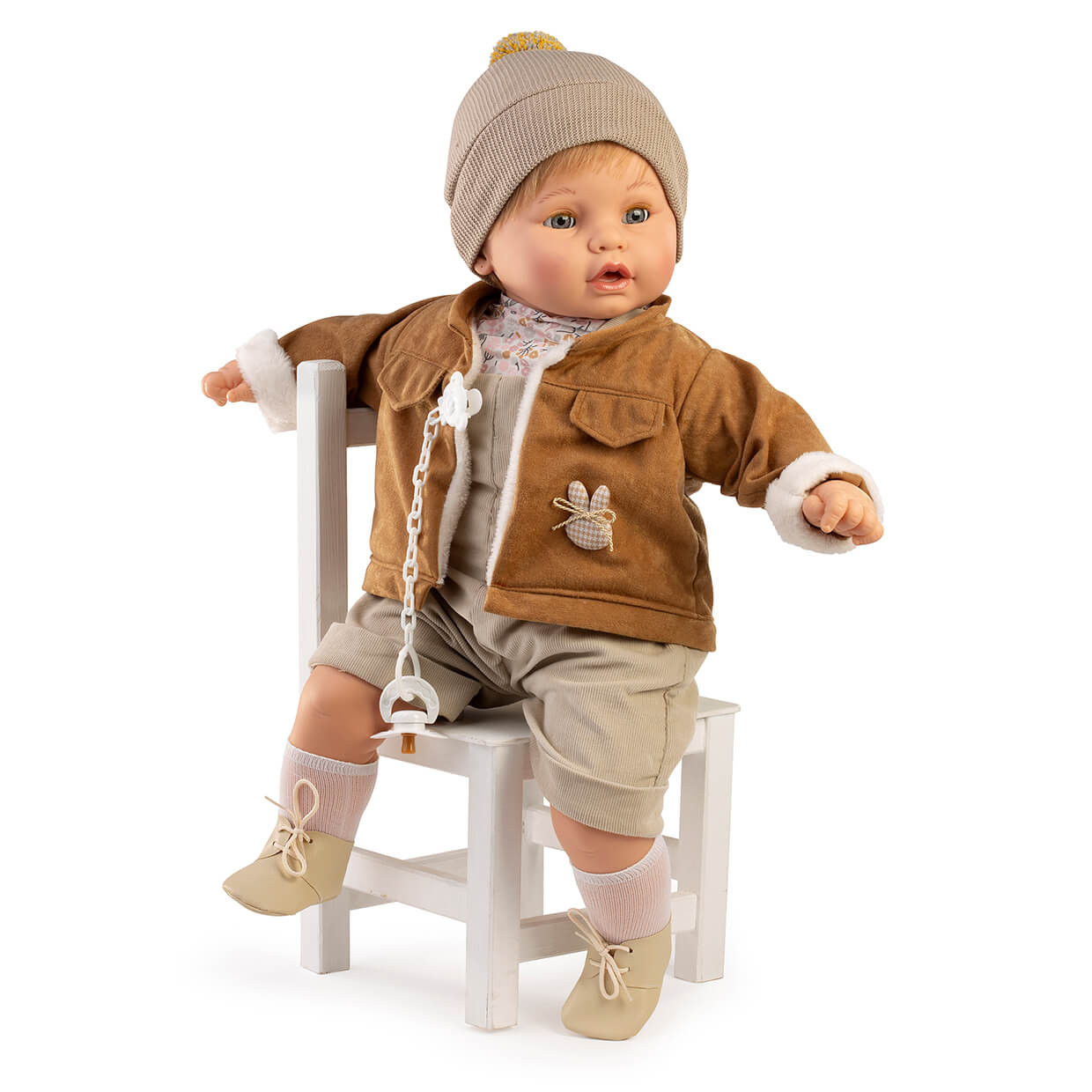 Duża lalka hiszpańska chłopiec w modnym ubranku