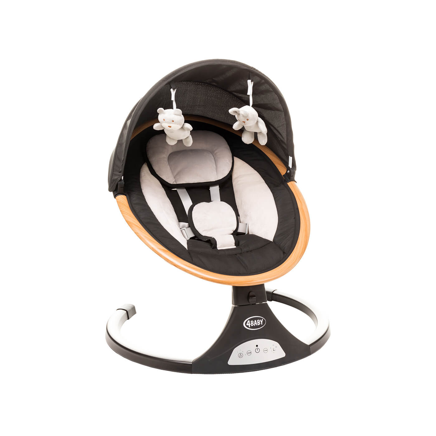 Leżaczek niemowlęcy, huśtawka elektryczna dla niemowląt ROCK & RELAX 4Baby Black