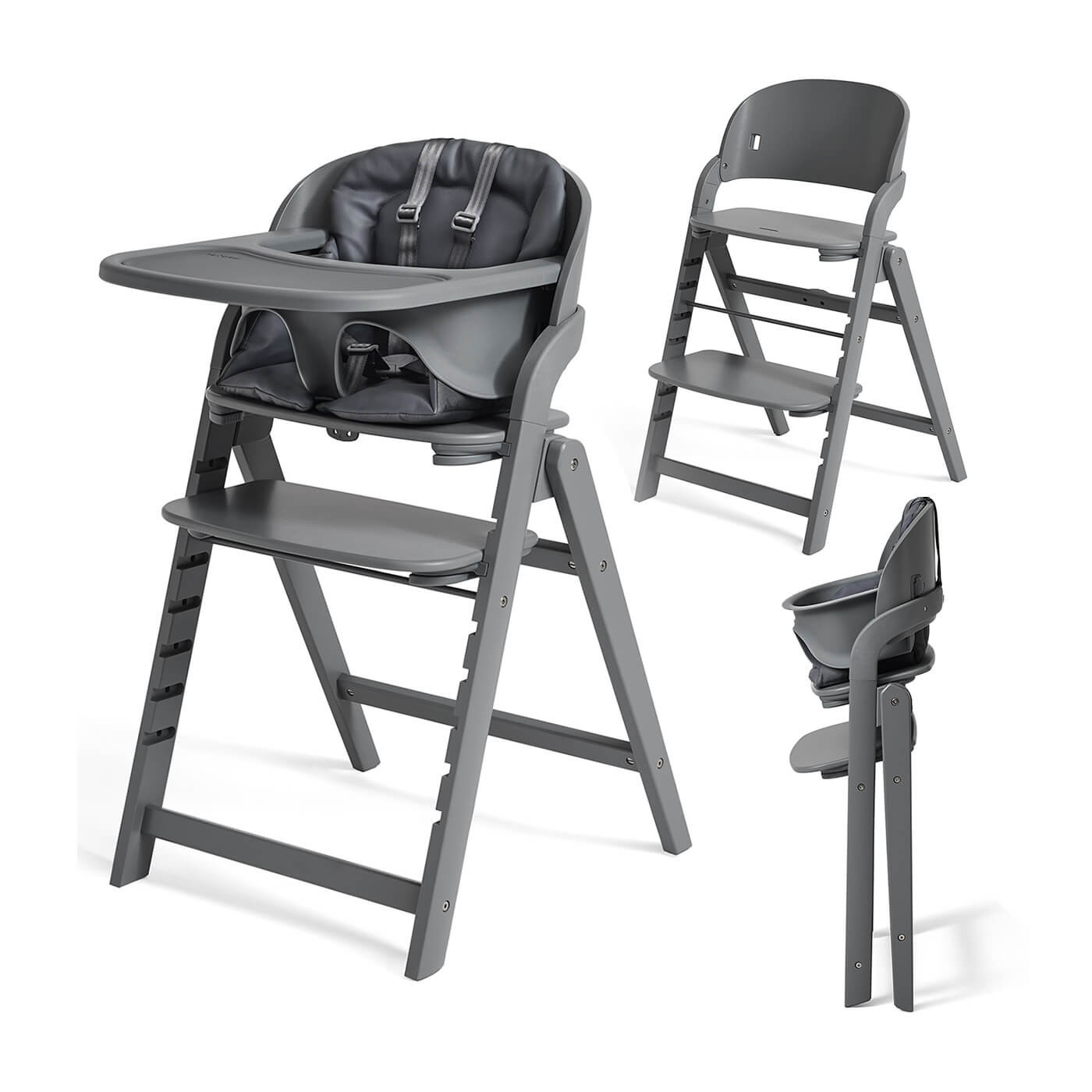 Krzesełko do karmienia dla dzieci stylowe drewniane wielofunkcyjne Future Design