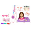 Głowa do czesania dla dziewczynki,  mała stylistka, zestaw fryzjerski z akcesoriami