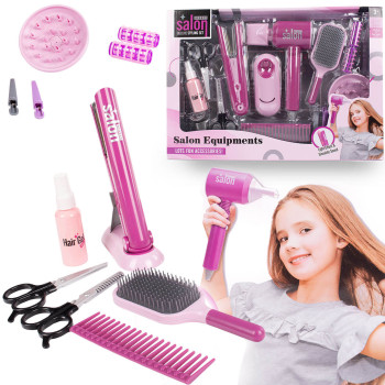 Zestaw fryzjerski z  suszarką i prostownicą z efektami + akcesoria fryzjerskie