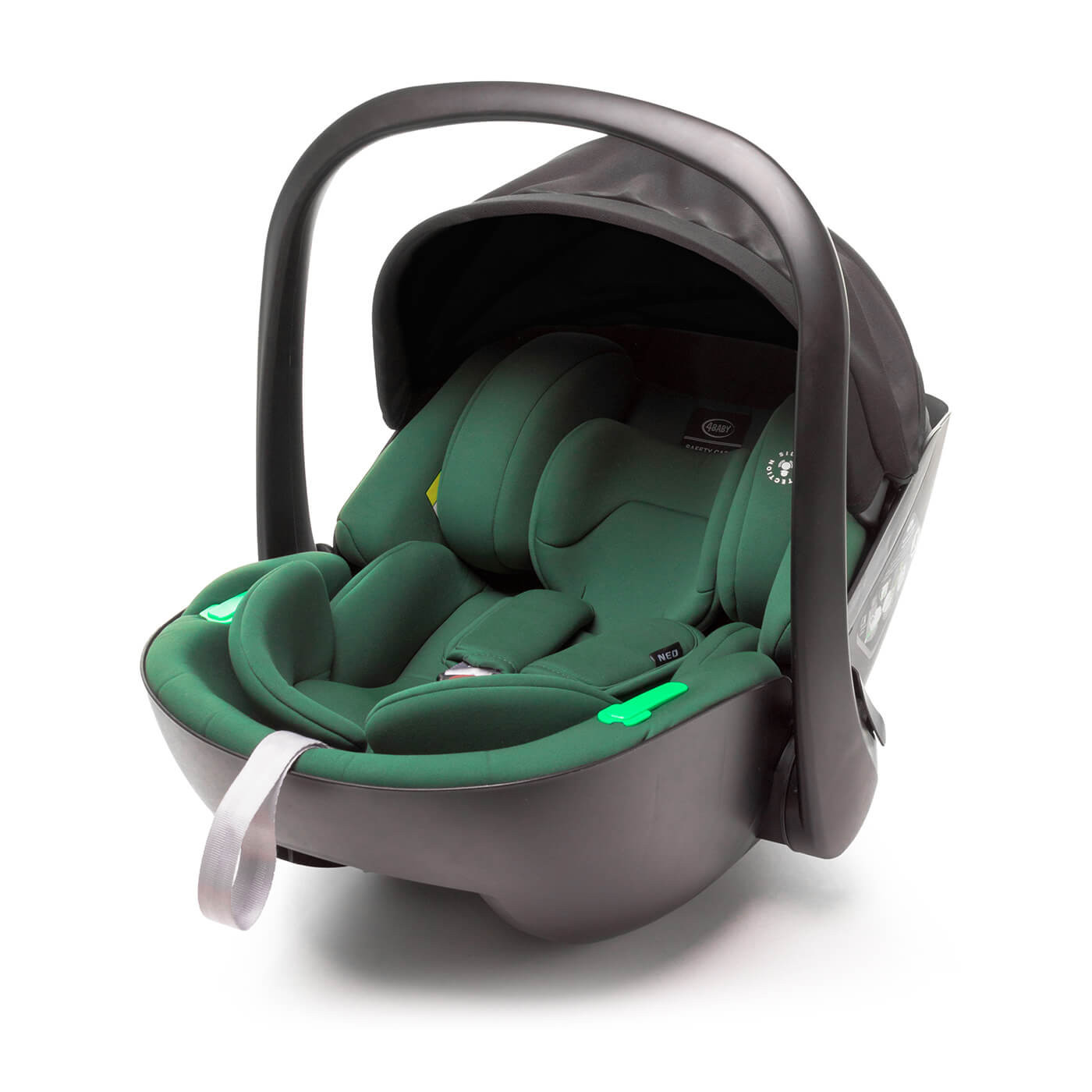 Nosidełko, Fotelik samochodowy NEO 4baby I-size 40-87 cm od narodzin Dark Green