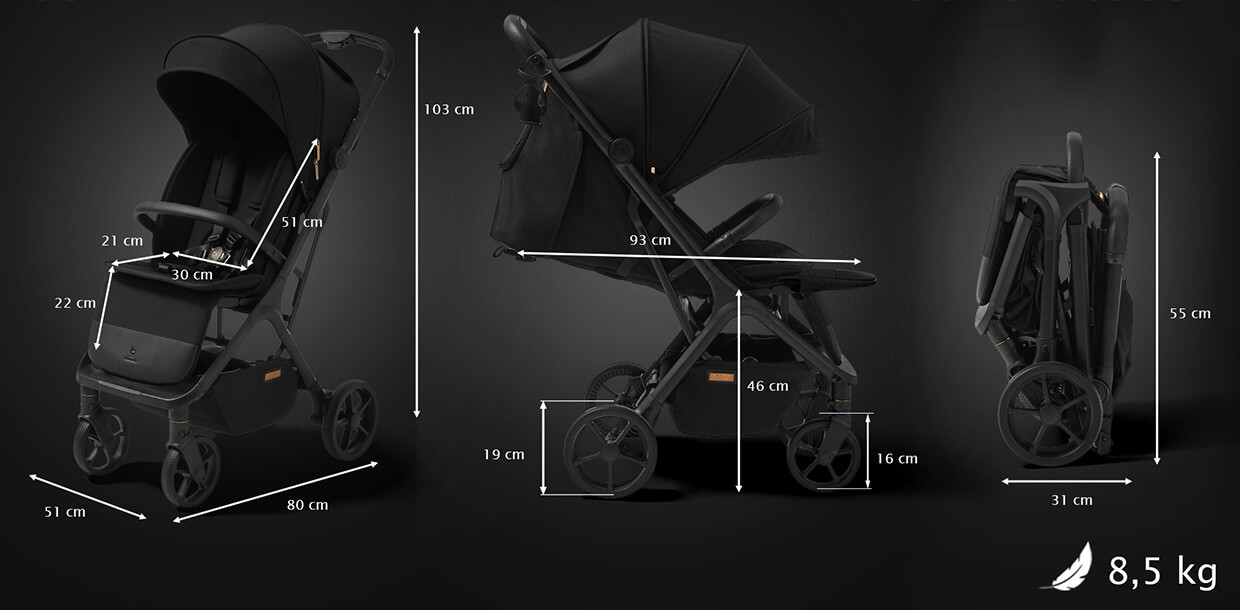 Wymiary wózka Xray SE