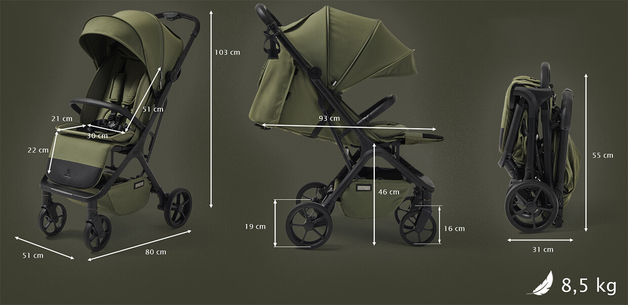 Wymiary wózka Xray SE