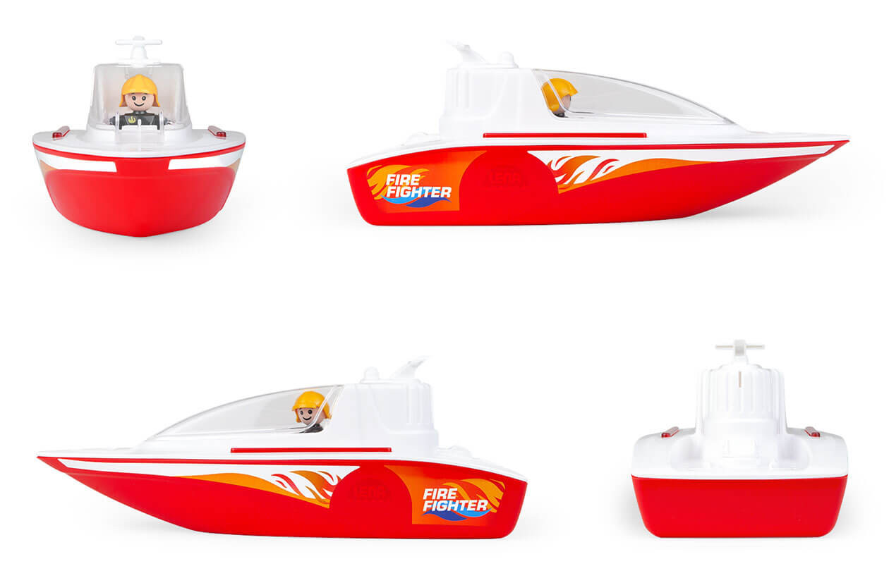 Łódź strażacka zabawka dla dziecka 