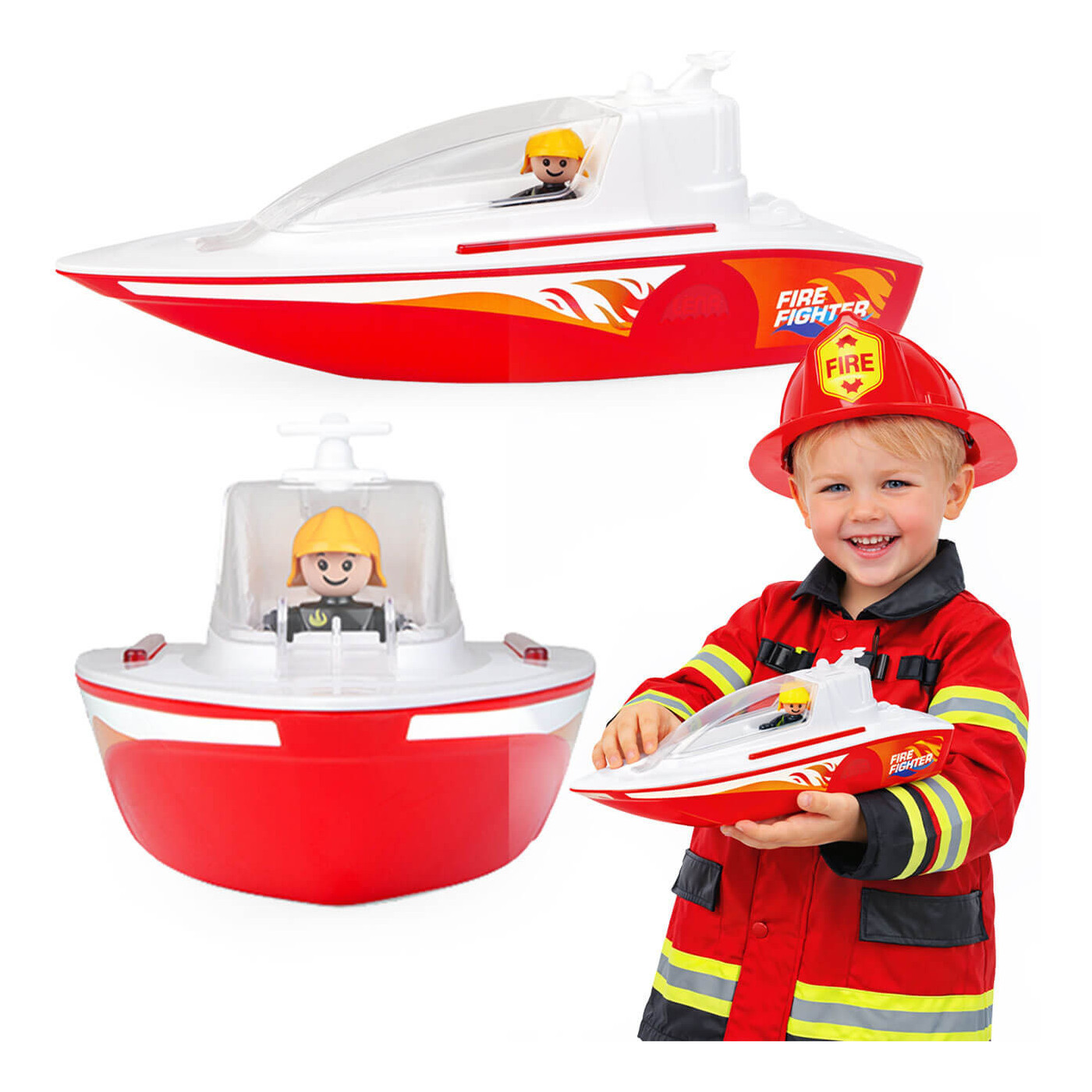 Łódź strażacka dla dzieci Łódka ratunkowa , zabawka do wody, basenu LENA