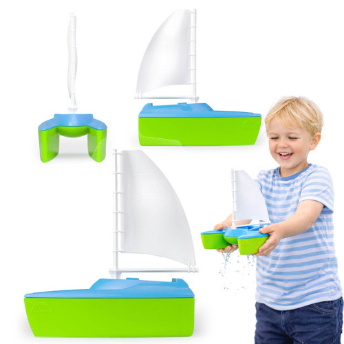 Łódka Żaglowa Katamaran dla Dzieci – Zabawka do Wody Basen Wanna LENA