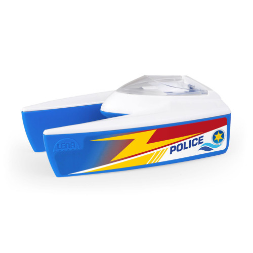 Łódka policyjna Katamaran dla Dzieci – Zabawka do Wody Basen Wanna LENA