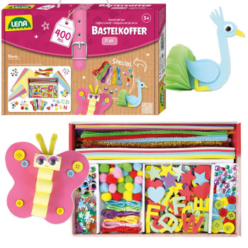Zestaw kreatywny DIY - walizka plastyczna 400 el. różowa dla dziewczynki