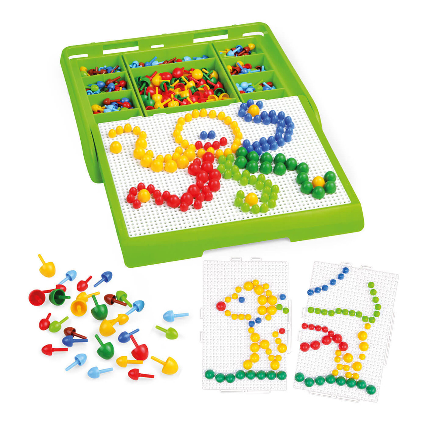 Mozaika dla dzieci w walizce, wtykana 400 el. układanka, zabawka kreatywna dla dzieci 3+