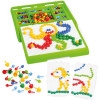 Mozaika dla dzieci w walizce, wtykana 400 el. układanka, zabawka kreatywna dla dzieci 3+
