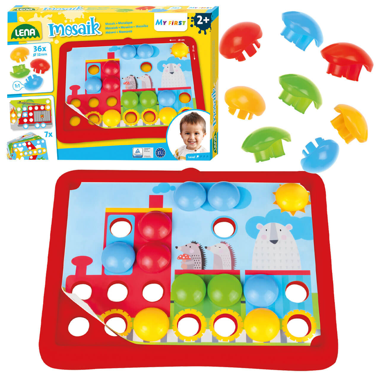 układanka dla najmłodszych Mozaika kolorowa 