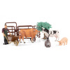 Zestaw Farma dla Dzieci – Figurki Zwierząt Gospodarskich z Rolnikiem