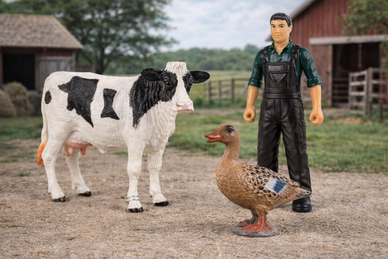 Zestaw zwierzątek domowych farma