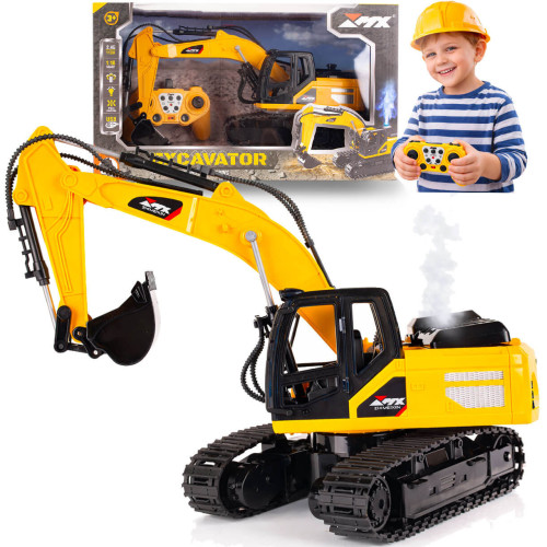 Koparka R/C na pilota z funkcją pary i dźwiękiem – zdalnie sterowana koparka na gąsienicach