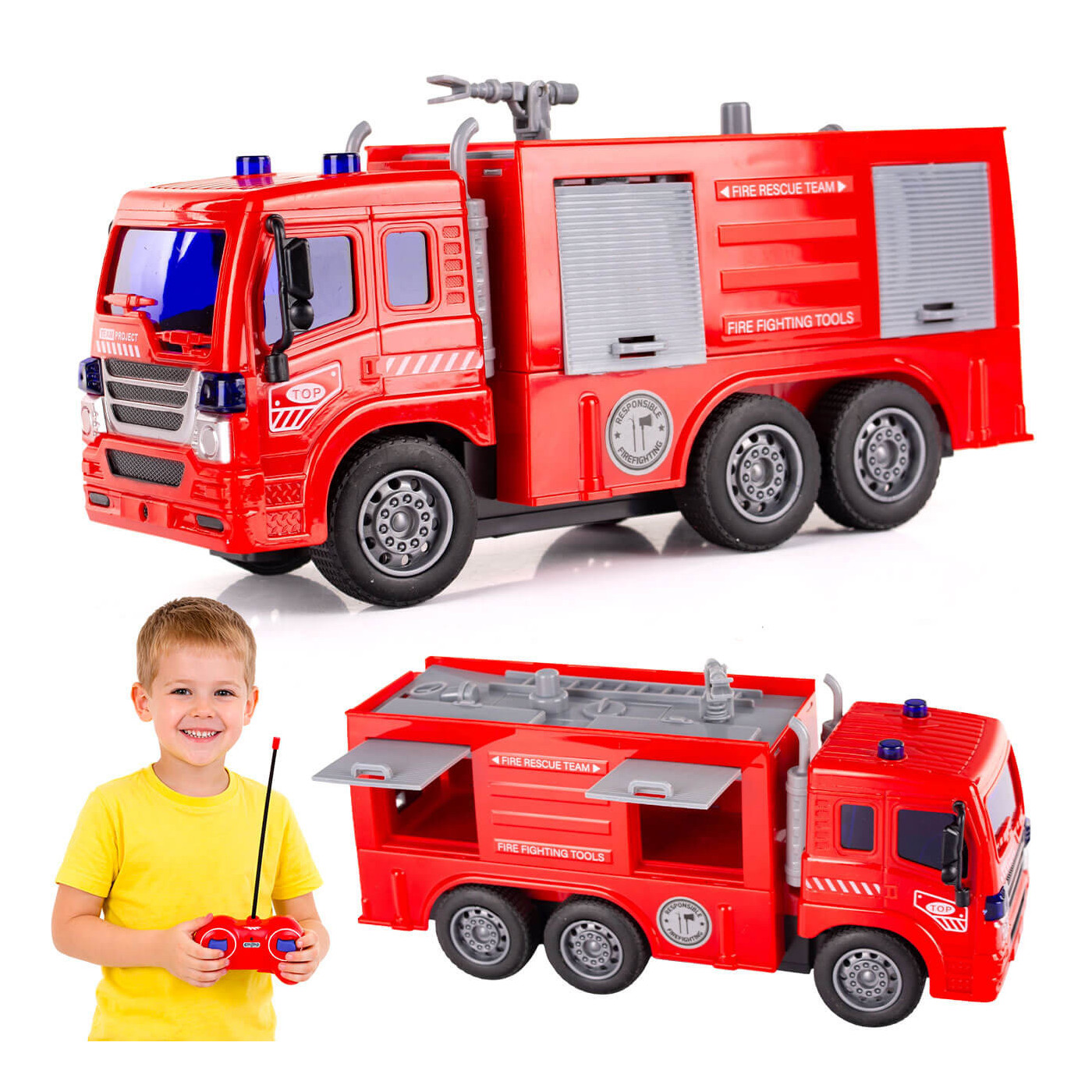 Samochód straż pożarna R/C zdalnie sterowany wóz strażacki dla dzieci pilot