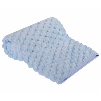 Miękki kocyk niemowlęcy, okrycie dla dziecka 80x90 cm niebieski