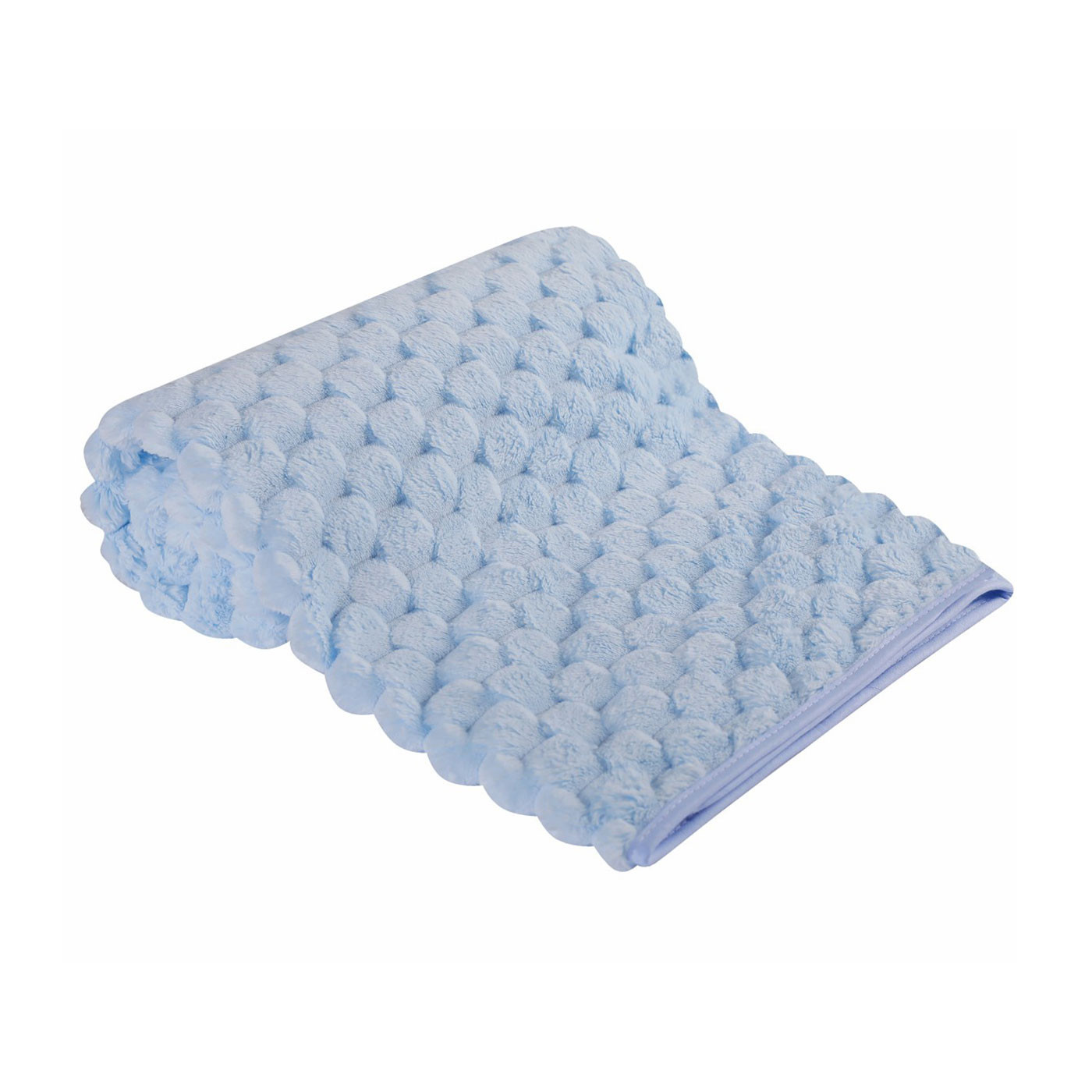 Miękki kocyk niemowlęcy, okrycie dla dziecka 80x90 cm niebieski