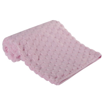 Miękki kocyk niemowlęcy, okrycie dla dziecka 80x90 cm różowy