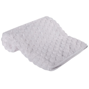 Miękki kocyk niemowlęcy, okrycie dla dziecka 80x90 cm biały