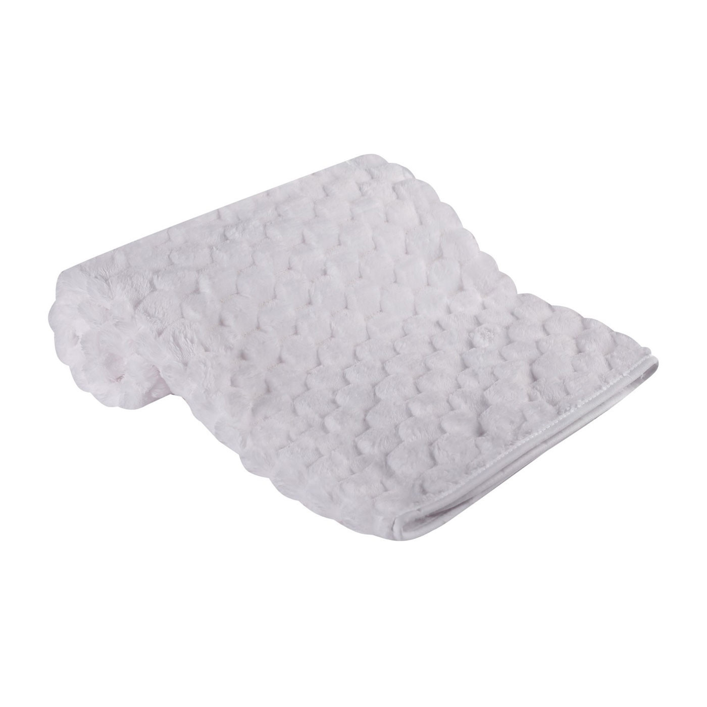 Miękki kocyk niemowlęcy, okrycie dla dziecka 80x90 cm biały