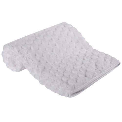 Miękki kocyk niemowlęcy, okrycie dla dziecka 80x90 cm biały