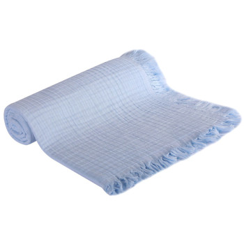 Kocyk muślinowy niemowlęcy, okrycie dla dziecka 105x125 cm niebieski