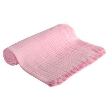 Kocyk muślinowy niemowlęcy, okrycie dla dziecka 105x125 cm różowy