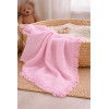Kocyk muślinowy niemowlęcy, okrycie dla dziecka 105x125 cm różowy