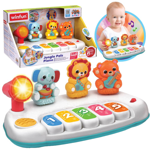 Pianinko z zwierzątkami Smily Play interaktywna zabawka muzyczna od roku