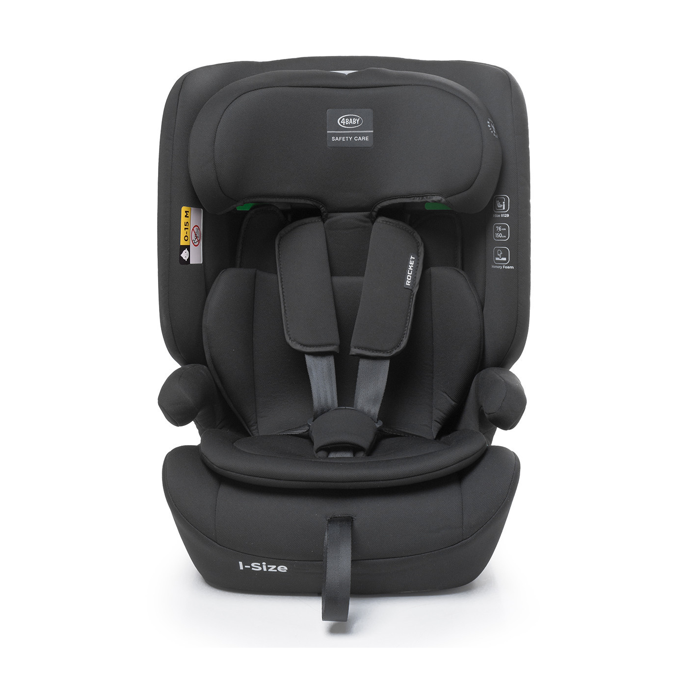 Fotelik samochodowy Rocket I-Size Isofix 76-150 cm 4baby Black